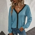 thumbnail image 5 of Durtebeua Long Open Front Sweaters Jacket Fall Winter Coats Outerwear Women'S 3/4 Sleeve Open Front Cropped Cardigan, 5 of 6