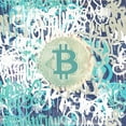 thumbnail image 2 of Orlov, Irena 15x15 Gold Ornate Wood Framed with Double Matting Museum Art Print Titled - Bitcoin Graffiti Art VI, 2 of 4
