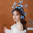 thumbnail image 4 of Diadema de novia estilo hada súper hada, diadema de boda con mariposas, estilo fresco y dulce, 4 of 6