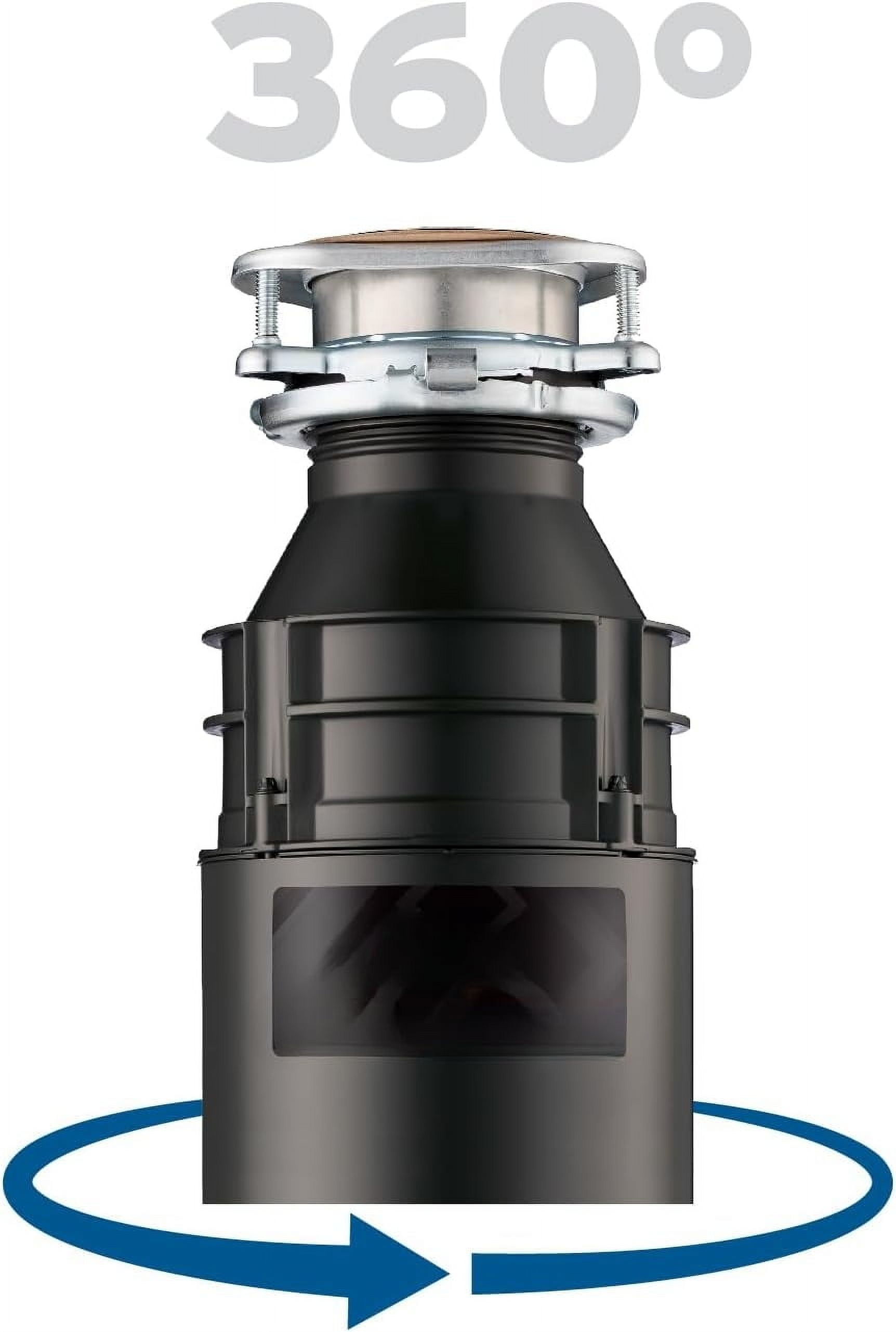 Badger 5XP Garbage Disposal, Standard Series 3/4 HP Continuous Feed Food Waste Disposer, Black / Stainless