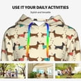 thumbnail image 4 of Sikiie Dachshund Dog Women's Casual Hoodies Long Sleeve Lightweight Pullover Tops Loose Sweatshirt-Small, 4 of 7