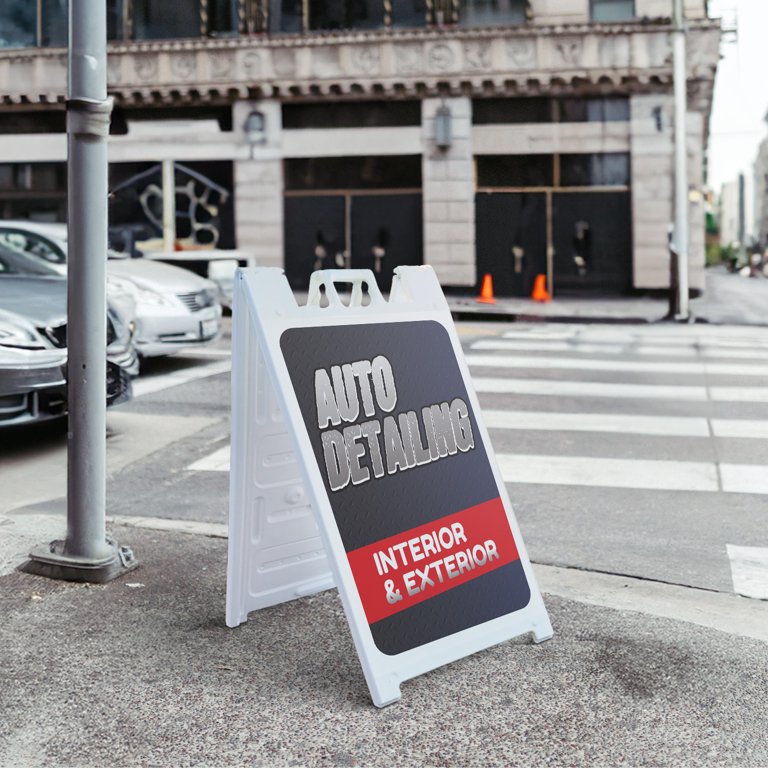 Cartello Esterno A Cavalletto A-Frame 61x91 Cm Con Stampa Fronte/Retro - Segnaletica Pubblicitaria Per Negozi, Attività Commerciali, Indicazioni - Realizzato In USA, Resistente E Antitempo - 5
