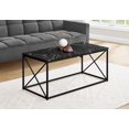 thumbnail image 3 of Monarch Specialties Coffee Table, Accent, Cocktail, Rectangular, Living Room, 40"l, Metal, Laminate, Black Marble Look, Contemporary, Modern, 3 of 4