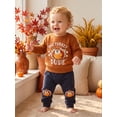 thumbnail image 3 of Cenuakty Toddler Boys Thanksgiving Outfits Turkey Print Long Sleeve Tops and Pants, 3 of 8