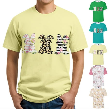 

Easter Men Dad Casual Graphic T-Shirts Classic-Fit Tops Shirt Regular & Big Man Sizes