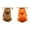 Coffee 1PCS & Orange 1PCS, variant on (2-Pack) Rinsvye Polyester Hoodied Sweatshirts with Medium Dog Clothes Pocket Dog Clothes Pet Size Medium Dog Clothes Clothing