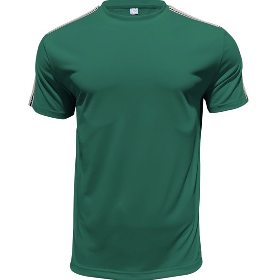 YLSDY Men's Side Striped T-Shirts Short Sleeve Graphic Tees Shirts Summer Casual Tshirts Sports Blouse Tops Green L