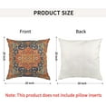 thumbnail image 3 of Pack of 2 Persian Pillow Covers 20x20 Inch, Vintage Turkish Carpet Boho Decorative Throw Pillow Covers for Home Decor Living Room Bed Couch, Blue Orange Pillowcase Set of 2, 3 of 6