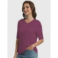 thumbnail image 4 of Women's V Neck T Shirts Basic Summer Tees Casual Half Sleeve Tops, 4 of 4