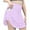 Purple, variant on Langwyqu Solid Color Girls Sport Tennis Athletic Skorts Running Ruffle Skirt With Pocket For Kids 4-13 Years