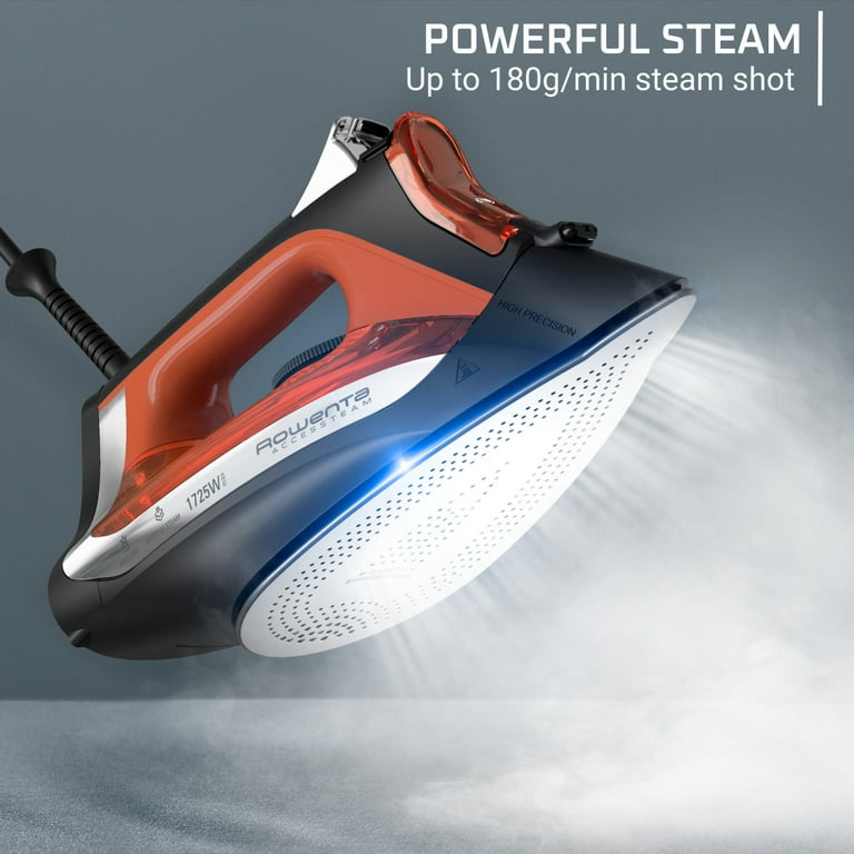 Rowenta Access Steam Iron Stainless Steel Soleplate Vertical Steaming Red