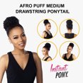 thumbnail image 5 of Ebo Instant Pony Synthetic Heat Resistant Draw String Ponytail Afro Puff Medium ( 1B Off Black ), 5 of 6