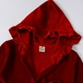 thumbnail image 4 of Godderr Todder Kid Baby Girls Robe, Fuzzy Hooded Robe with Belt Hat Pocket Lace Bathrobe for 12M-9T, 4 of 5
