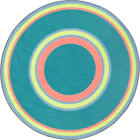 Joy Carpets Ripples Kids Area Rug Teen 7-ft 7-in Round