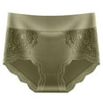 thumbnail image 4 of Underwear for Women Sexy Comfortable Women's Solid Color Lace Court Style Cotton Crotch Mid Waist Plus Size Flat Angle Underwear Army Green L, 4 of 6