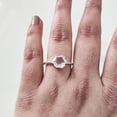thumbnail image 5 of Hexagon White Topaz Ring, 925 Sterling Silver, Women Ring, Natural White Topaz, November, Christmas, Thanksgiving, Tiny Dainty Ring, CZ Ring, Handmade, Statement Jewelry, Wedding, Anniversary Gift, 5 of 8
