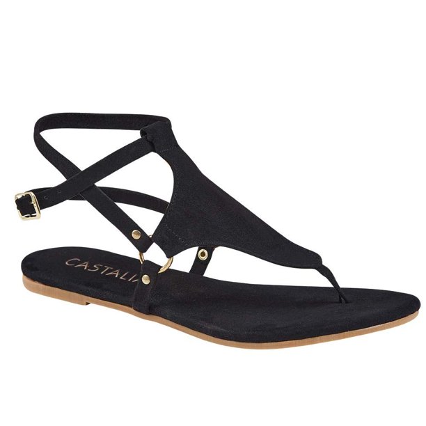 Huarache Piso Para Dama Negro, Tan Castalia 337-37 Castalia 337-37