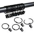 thumbnail image 4 of 20 Pack Openable Curtain Rings with Clips Metal Hangers Ring 1.26 inch Interior Diameter Rust Proof for Heavy Duty Vintage Decorative Drapery Eyelet Curtain Rods Black by Torubia, 4 of 6