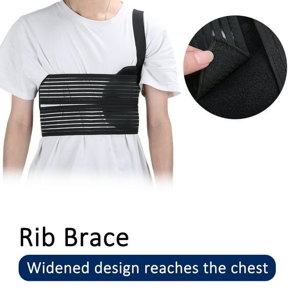 Rib Compression Wrap, Postpartum Belly Band, Unisex Chest Support  Brace,Adjustable Broken Rib Brace Men Women Breathable Rib Chest Protector  Belt[M ] 