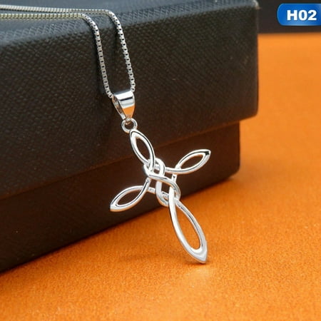AkoaDa European And American Fashion Crystal Cross Necklace Elegant Pendant Necklace Female Jewelry Gift Wholesale
