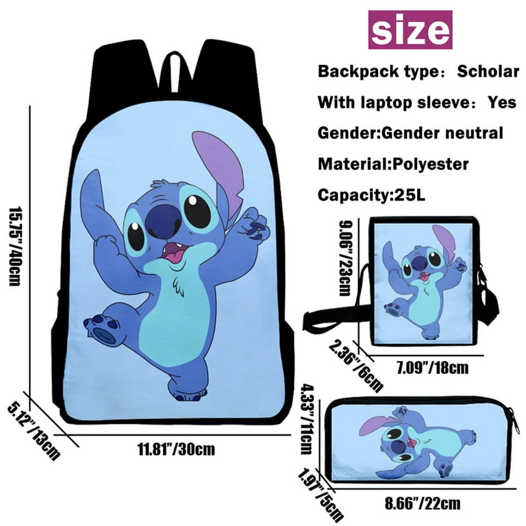 Disney Lilo & Stitch Molded Pencil Box Pencil Bag Zipper Cosmetic