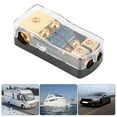 thumbnail image 5 of 0/4 Gauge In To 4/8 Gauge out 60A Fuse Distribution Block 2 Way Mini ANL Fuse Holder for Auto Boat Audio System, 5 of 5