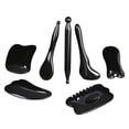 thumbnail image 2 of 7Pcs Guasha Scraping Massage Tool Guasha Board Face Lift Resin for Women Men Adults Traditional Facial Scraping Massage Tool Scraping Board Black, 2 of 9