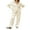 Champagne, variant on Women Satin Silk Pajamas Set Long Sleeve Nightwear Feather Trim Button Down Sleepwear Silk 2 Piece Pjs