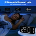 thumbnail image 6 of Digital Alarm Clock for Bederoom, Large Big Numbers Display with Brightness Dimmer,Dual Alarm, Snooze,12/24Hr,Adjustable Volume Loud Bedside Alarm Clock for Kids Teens Boys Girls (Black), 6 of 7