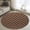 Chocolate, Caramel, Tan, Umber, variant on Brown Rhombus 3ft Area Rug, Modern Geometric Farmhouse Plaid Washable Non-Slip Small Round Rugs for Entryway Bedroom Kitchen, Soft Circle Carpet for Dining Room, Playroom Nursery Rug