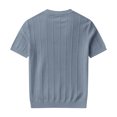 thumbnail image 5 of FOPSUFGWFO Men's T-Shirts Short Sleeve Knit Casual Tops Solid Color Soft Loose Fit Pullover Crew Neck Blouses For Work Gym XL, 5 of 5