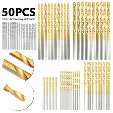 

RELAX DREAM Drill Bit Set 100PCS Titanium Coated Twist Drill Bits High Speed Steel 1/1.5/2/2.5/3mm Drill for Metal Wood Copper Plastic