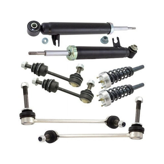 Front and Rear Shock Strut Coil Spring Sway Bar Link Kit 8 Piece - Compatible with 2007 - 2013 BMW X5 2008 2009 2010 2011 2012