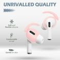 thumbnail image 4 of Insten 3 Pairs Ear Hooks Compatible with AirPods Pro 2019 Earbuds, Anti-Lost EarHooks Accessories, Comfortable Soft Silicone Covers, with Storage Box (Not Fit in Charging Case) Pink, 4 of 10