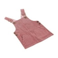 thumbnail image 2 of Infant Little Girl Corduroy Suspenders Skirt Solid Color Adjustable Straps Short Dress with Two Pockets, 2 of 7