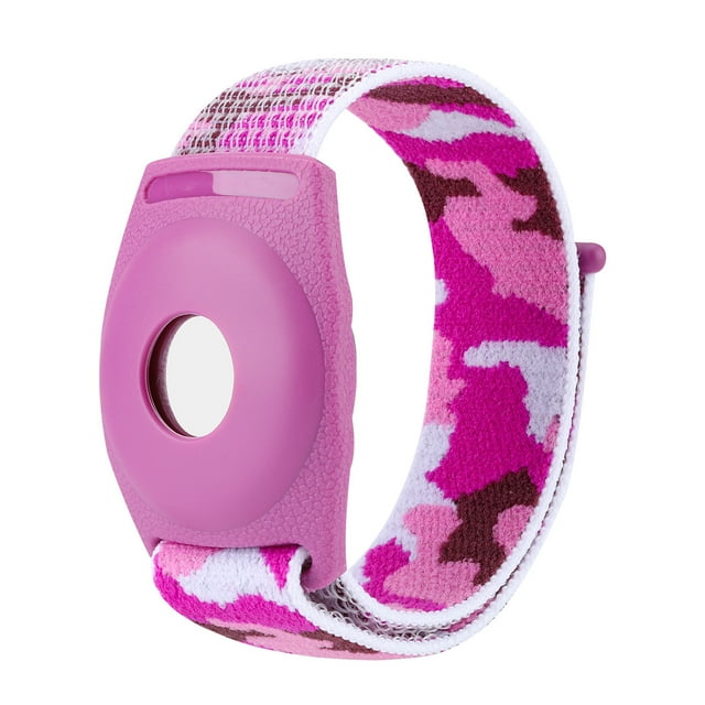 CSChome Étui de Protection pour Tout-Petit Bracelet Respirant Résistant à l'Usure Réglable en Nylon Support GPS Étui de Protection AirTag