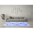 thumbnail image 3 of Ahgly Company Machine Washable Indoor Square Abstract Blue Contemporary Area Rugs, 7' Square, 3 of 4