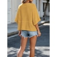thumbnail image 3 of Summer Oversize Women Solid Color Half Sleeve Loose Shirt Tee Casual Tops, 3 of 6
