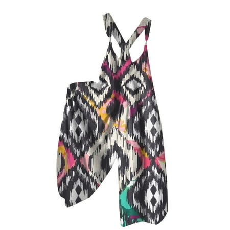 

Sngxgn Jumpsuits For Women Summer Pajamas Romper Women One Piece Sleepwear Loose Sleep Jumpsuit Fashion Loungewear V Neck Hot Pink XX-Large