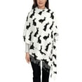 thumbnail image 3 of Haiem Black Rabbit Pattern Women's Long Blanket Scarf Chunky Oversized Winter Fall Warm Scarf Big Tartan Scarves Wrap Shawl Ladies Gifts, 3 of 8