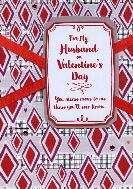 Designer Greetings You Mean More To Me Hand Decorated Husband