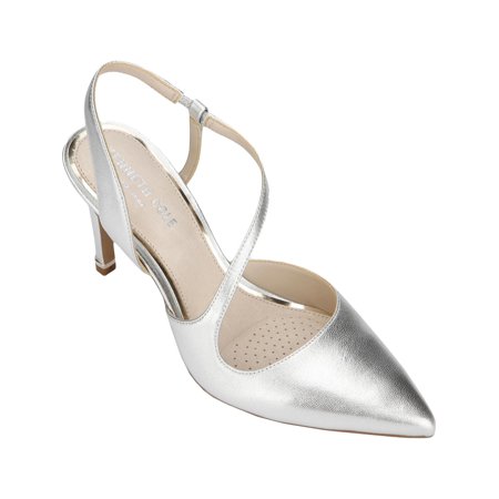 UPC 193569315866 product image for Kenneth Cole New York Womens Riley 85 Asymmetric Strappy Evening Heels Silver | upcitemdb.com