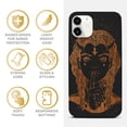 thumbnail image 4 of Case Yard Wooden Case for iPhone-12-Mini Soft TPU Silicone cover Slim Fit Shockproof Wood Protective Phone Cover for Girls Boys Men and Women Supports Wireless Charging Demon Girl Design, 4 of 7