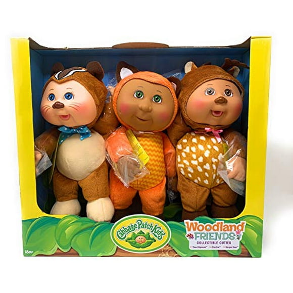 Chou Patch Enfants à Collectionner Cuties Bois Amis 3 Pack