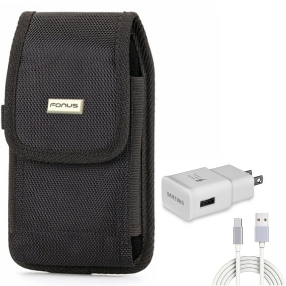 Case Belt Clip   Fast Home Charger for Motorola One 5G Ace Phone - Swivel Holster Rugged Cover and Type-C 6ft USB Cable Quick Power Combo for Motorola One 5G Ace (2021)