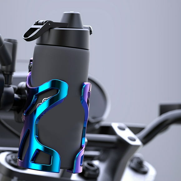 Uklsqma Mountain Bicycle Water Bottle | Abs Durable Blue Bike Riding Water Cup with Telescopic Mount | Vibration Reduction | Multi-Use for Motorcycle Cycling Travel | Lightweight 180G Portable