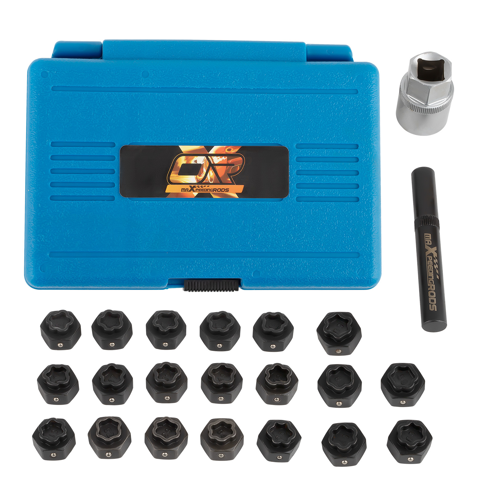 maXpeedingrods 22PCS Wheel Locking Nut Key Kit Compatible with BMWs, Wheel Lock Lugnut Anti-Theft Screw Lug Nut Tool Kit Key Socket Set