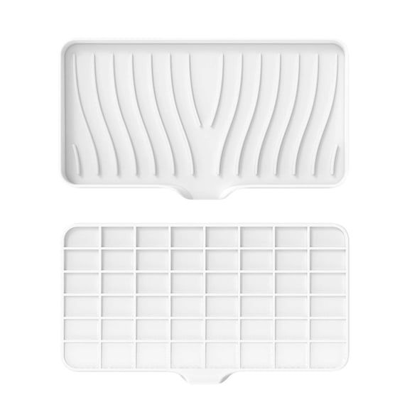Vrorvz Porte-Savon en Mousse Douce Polyvalent avec Design de Drainage Intelligent pour Comptoir de Cuisine Salle de Bain Léger Résistant à la Chaleur Sans Odeur Plateau Éponge Facile à Nettoyer et à Entretenir