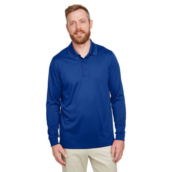 Harriton M348LT Men's Tall Advantage Long Sleeve Snag Protection Plus IL Polo-True Royal-4XLT