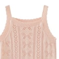 thumbnail image 2 of Jalioing Girls Knitted Camisoles Summer Lightweight Crochet Tank Tops Toddler Girls Cute Sleeveless Sweater Tops, 2 of 4